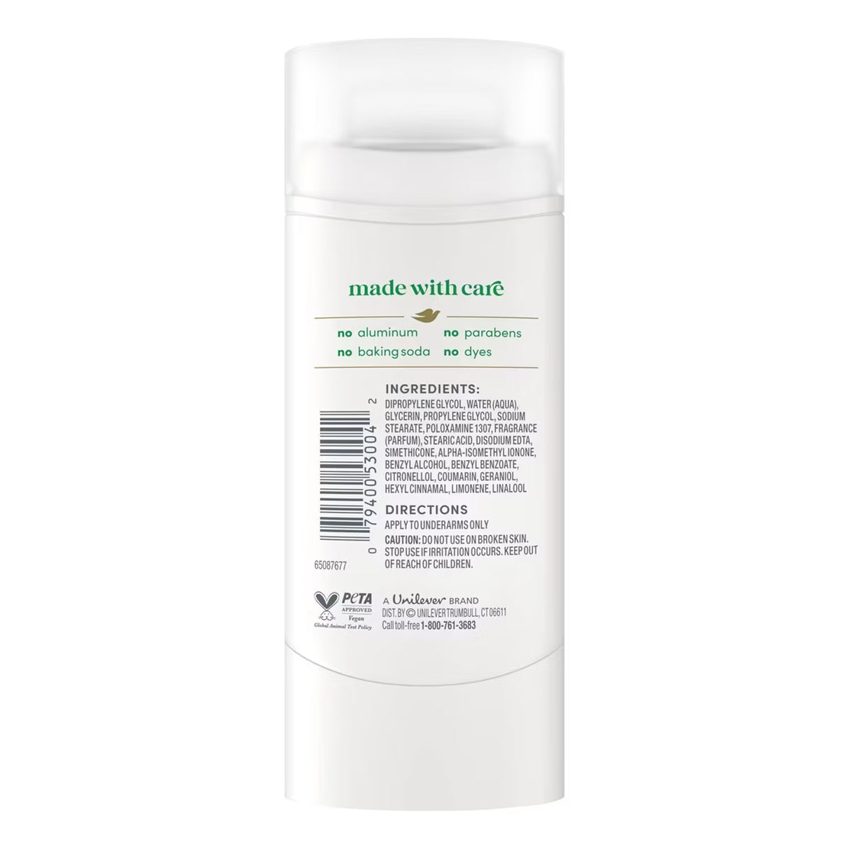 Dove 0% Aluminum Cucumber Green Tea Deodorant - 2.4 oz - 12 Pack