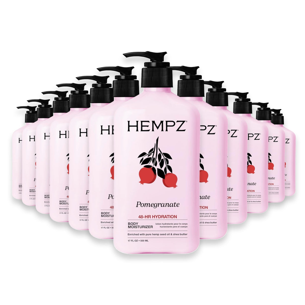 Hempz Pomegranate Herbal Body Moisturizer - 17oz - 12 Pack