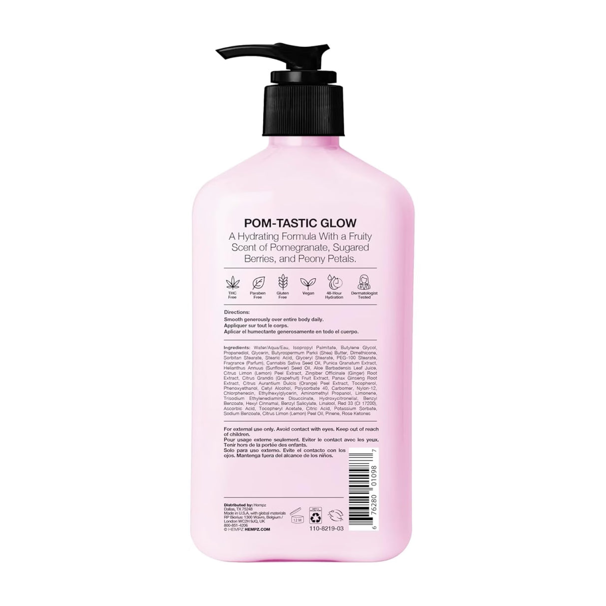 Hempz Pomegranate Herbal Body Moisturizer - 17oz - 12 Pack