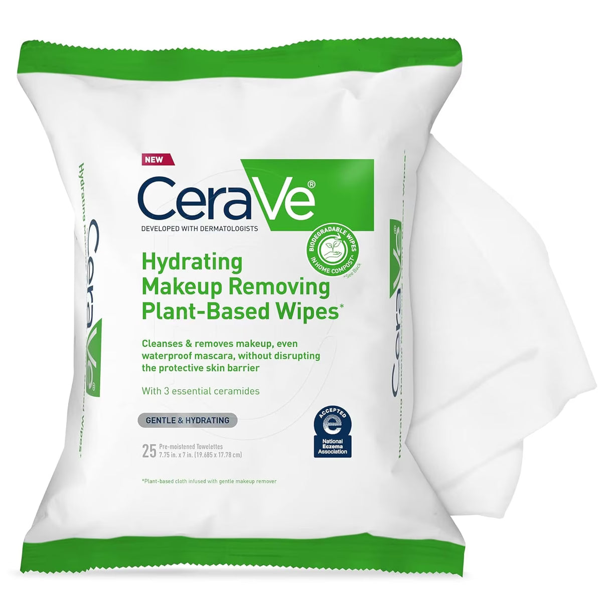 CeraVe Makeup Remover Cleansing Wipes – 25 Count – 12 Pack