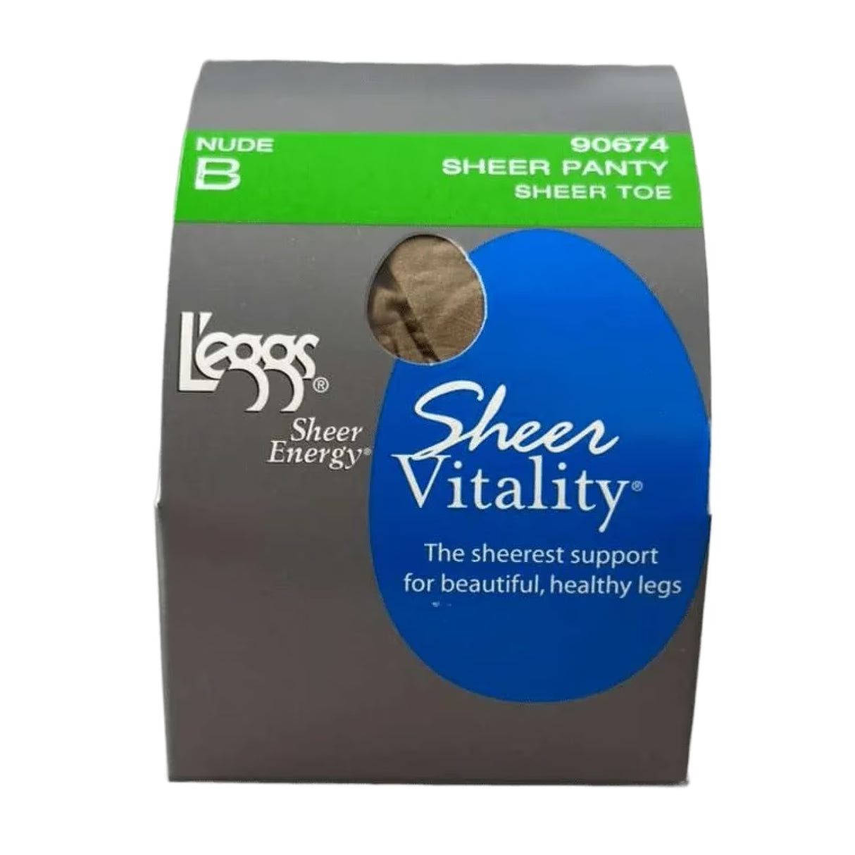 L'eggs - Sheer Energy Medium Support Compression Tights, Nude, Size B - 60 Pack