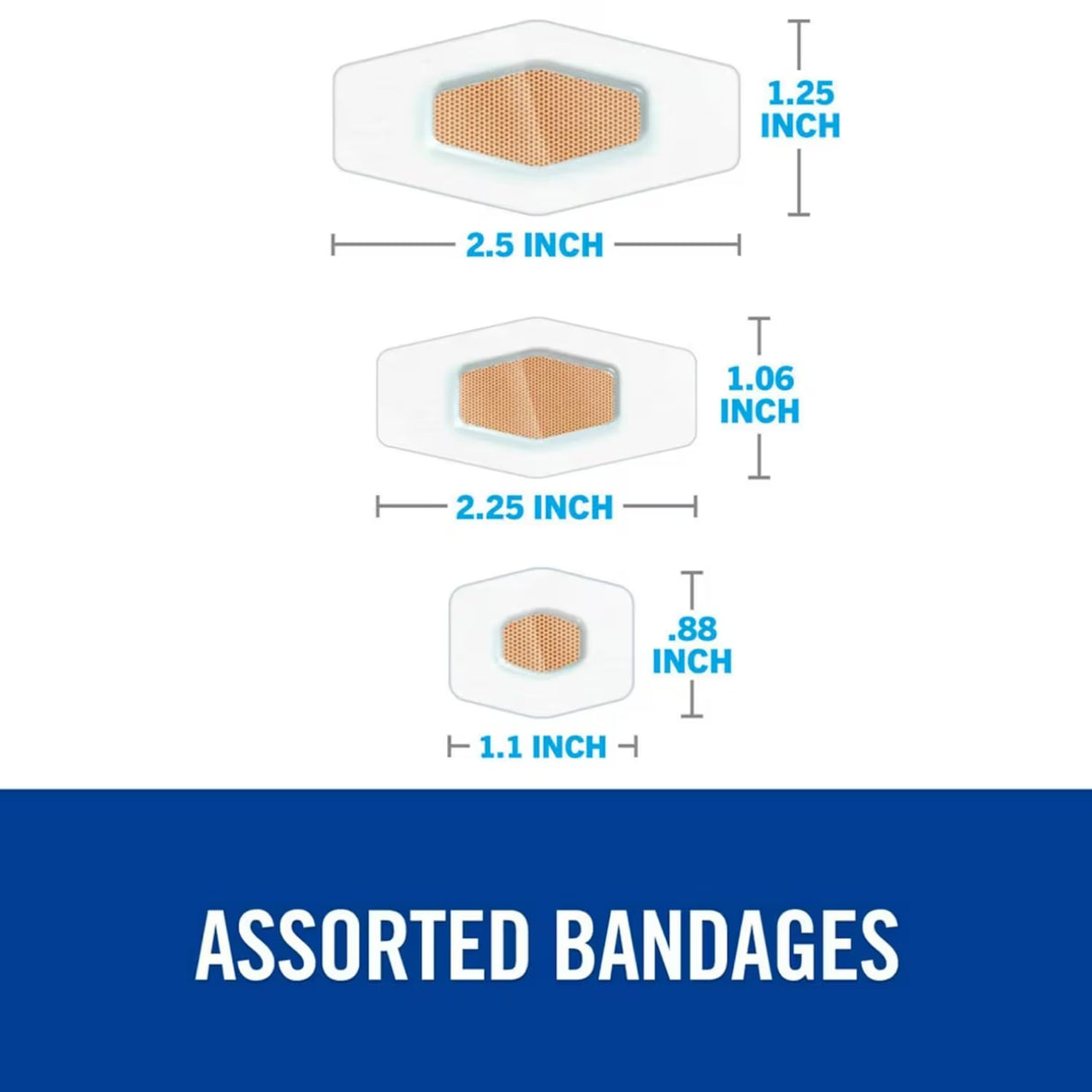 Nexcare Waterproof Clear Bandages, Assorted Sizes, 50 CT - 24 Pack