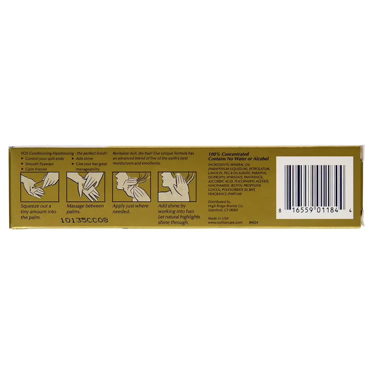 VO5 Hairdress Cream – Normal/Dry Hair – 1.5 oz – 12 Pack