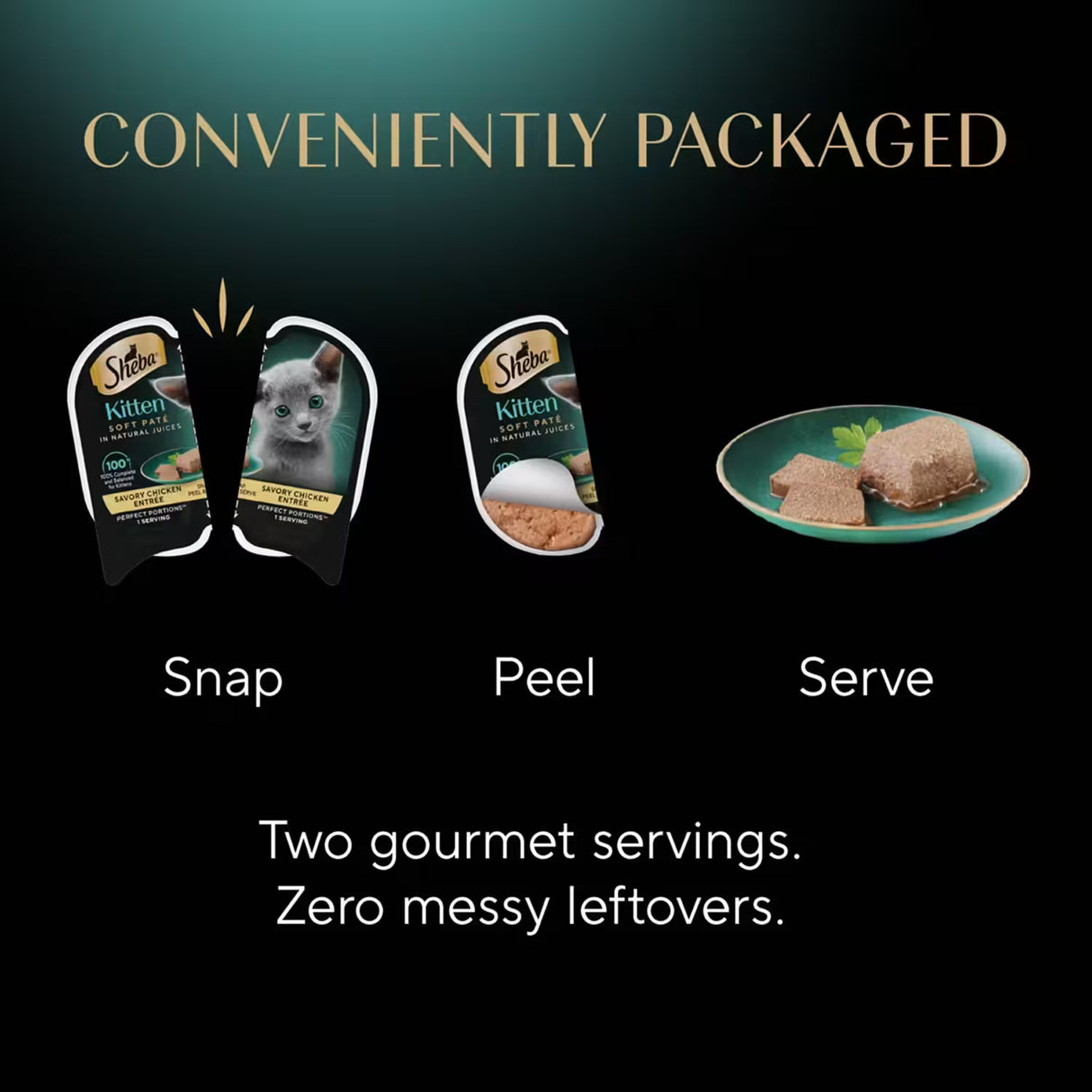 Sheba Perfect Portions Kitten Paté Chicken Entrée – 2.6 oz – 12 Pack