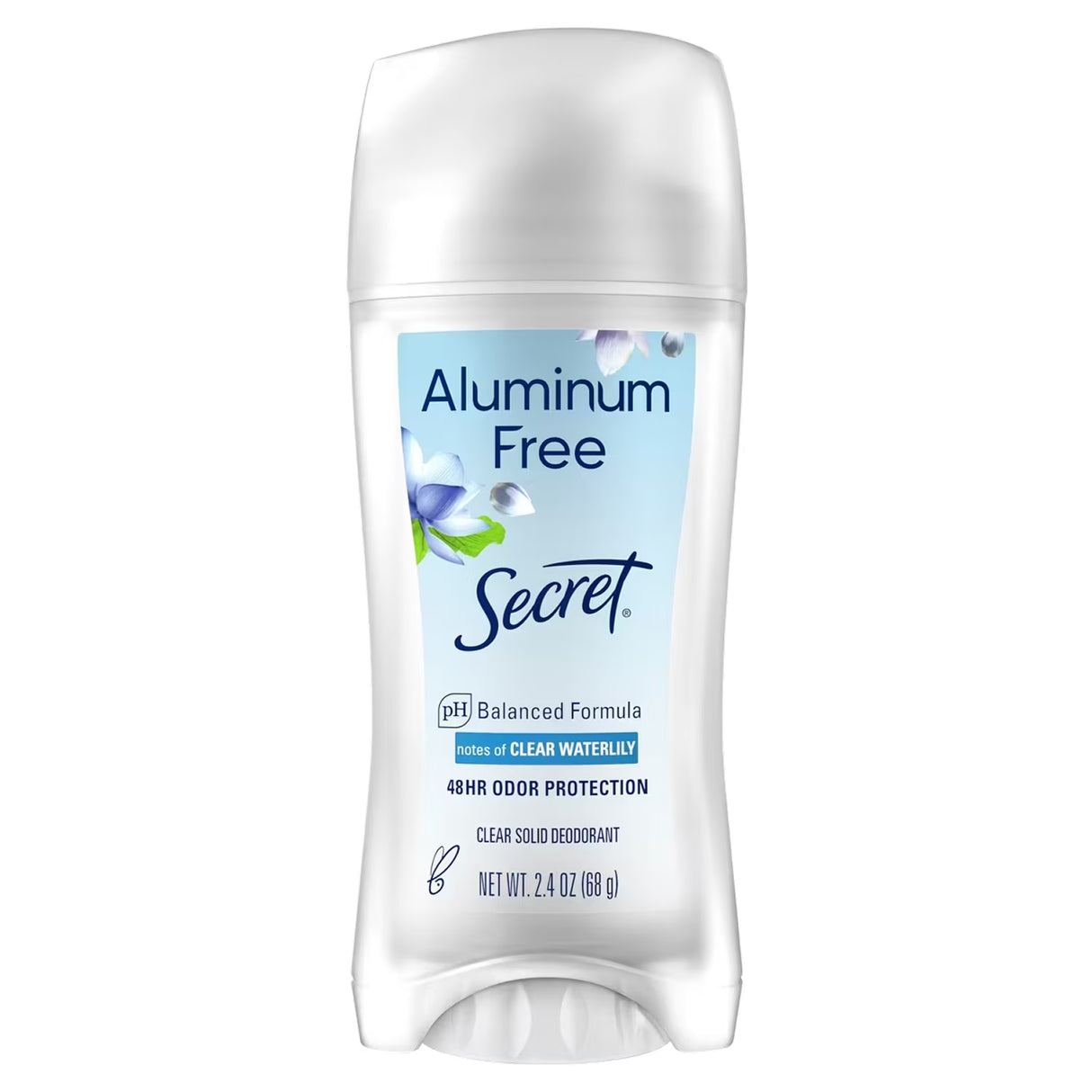 Secret Aluminum Free Waterlily Deodorant - 2.4 oz - 12 Pack