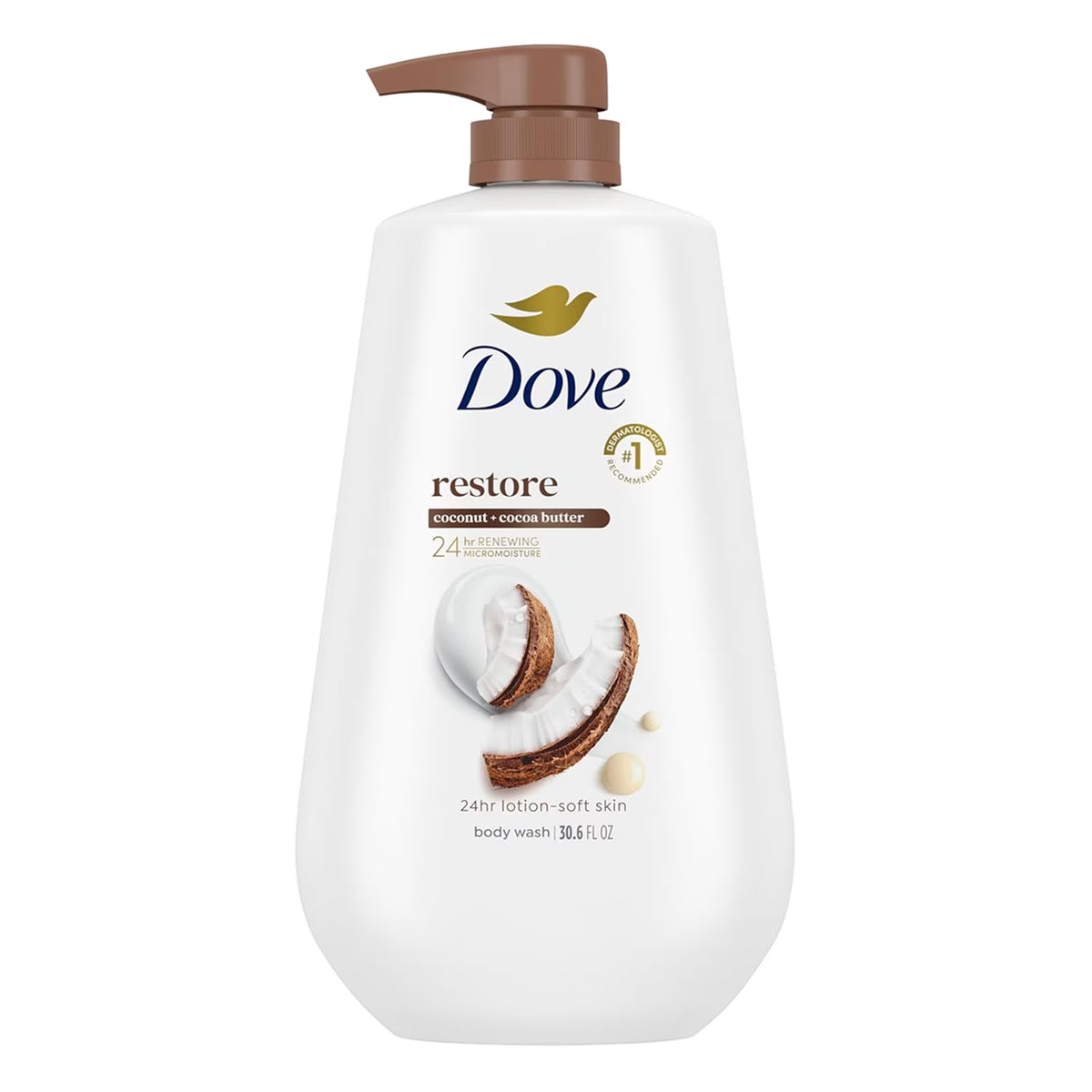 Dove Restoring Coconut & Cocoa Butter Moisturizing Body Wash - 30.6 oz - 3 Pack