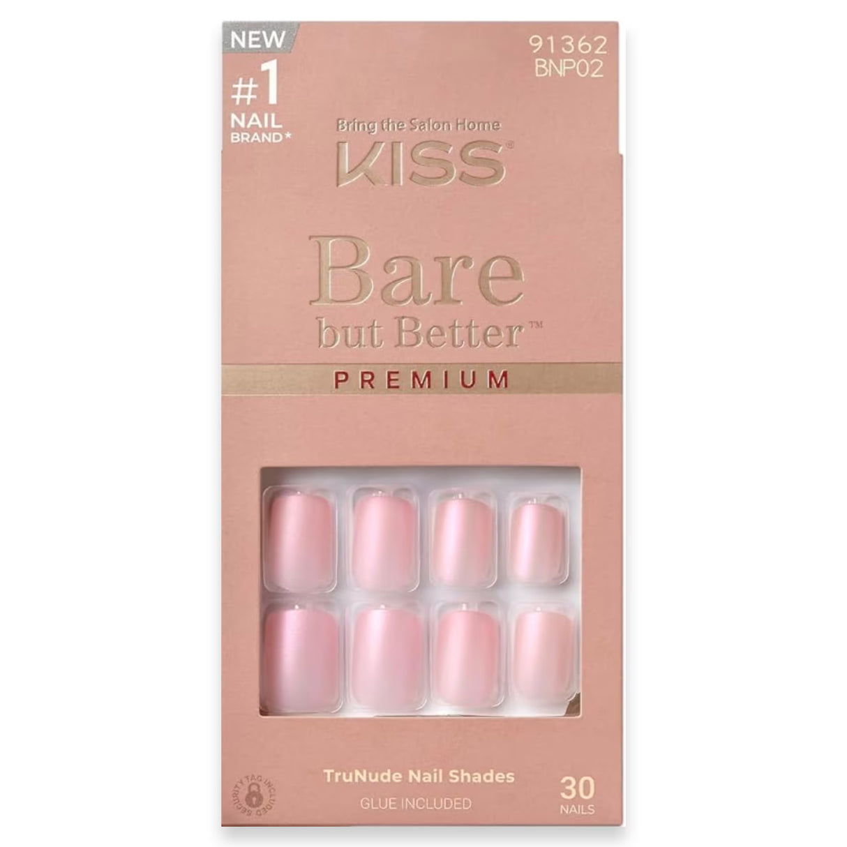KISS Bare but Better Spicy Press-On Nails - 30 Ct - 36 Pack
