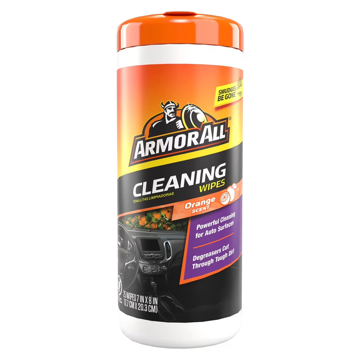 Armor All Protectant Cleaning Wipes, Orange - 25 Ct - 6 Pack