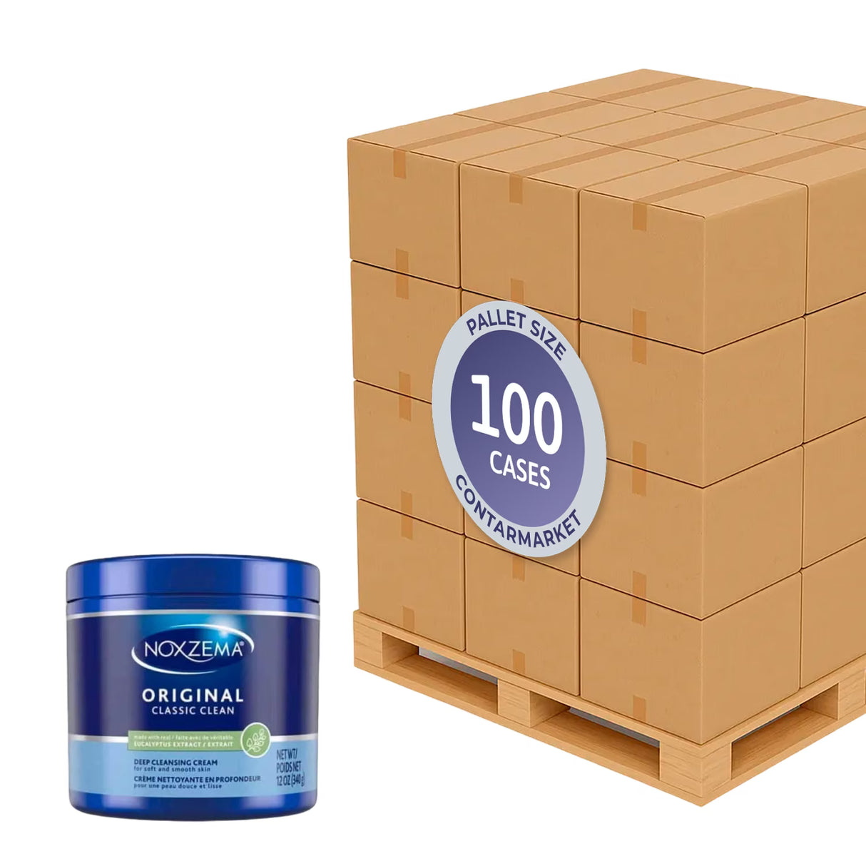 Noxzema - Classic Clean Original Deep Cleansing Cream with Eucalyptus - 12 Oz - 100 Pack