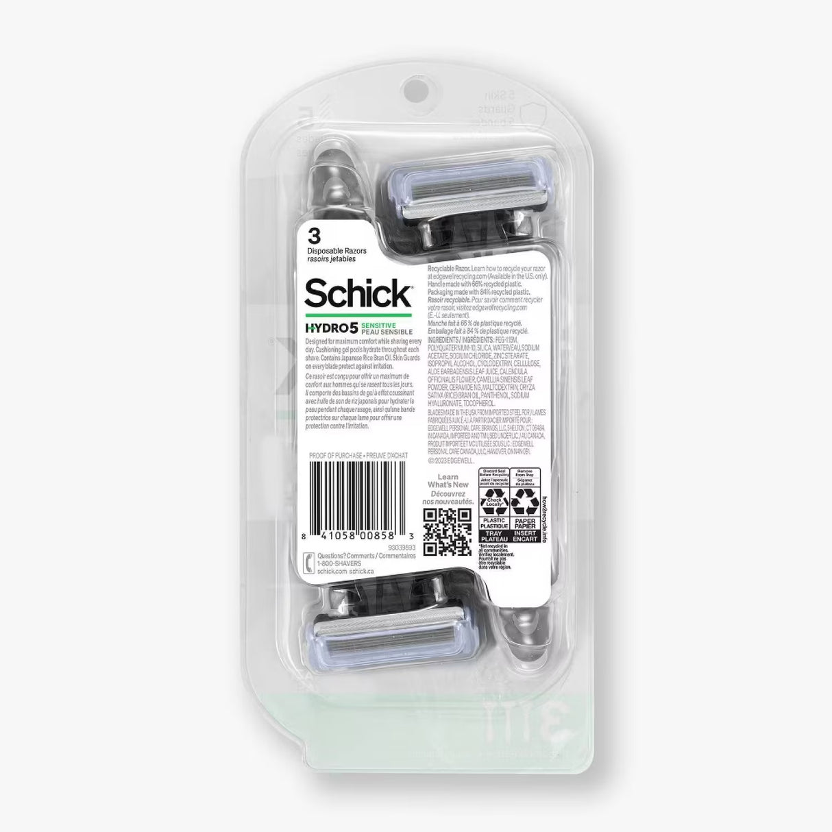 Schick Hydro5 Sensitive Disposable Razors - 3 Ct - 12 Pack