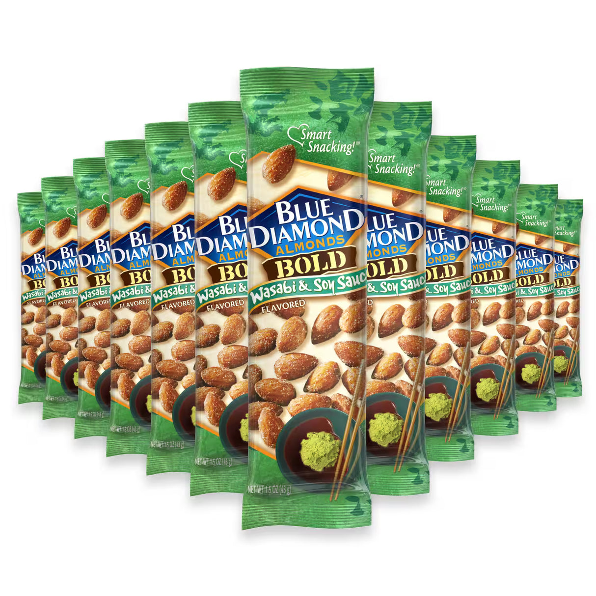 Blue Diamond Almonds Wasabi & Soy Sauce, 1.5 oz - 144 Pack