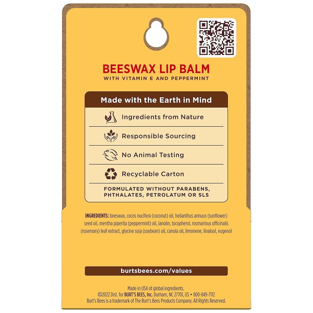Burt’s Bees Beeswax Lip Balm, 0.15oz - 2ct - 48 Pack