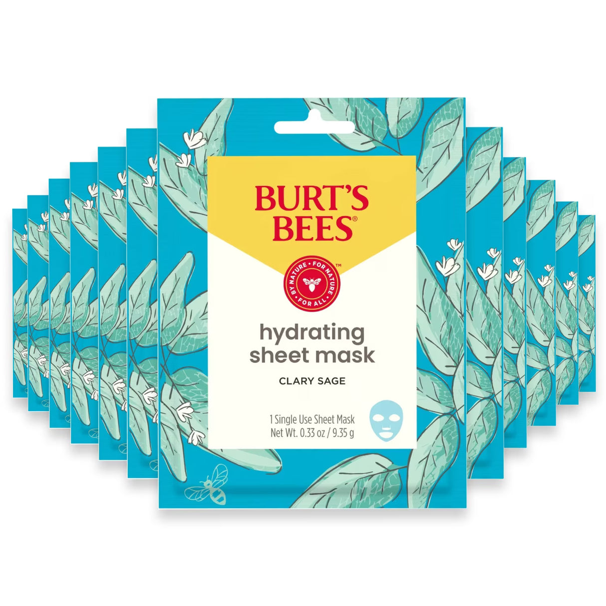 Burt's Bees Hydrating Sheet Mask with Clary Sage - 48 Pack