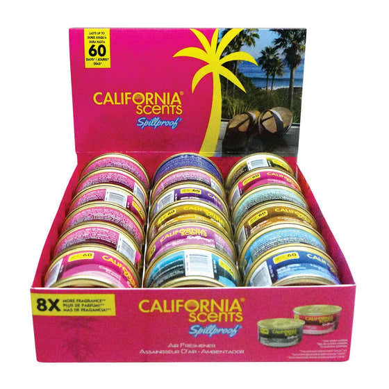 California Scents Spillproof Air Fresheners – Assorted Fragrances – 18-Unit Display - 681363c0dba2e5621ae6fd38_can-18ct_17...