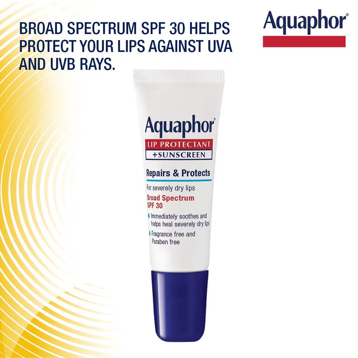 Aquaphor Lip Repair and Protect SPF 30, 0.35 Oz - 2 Ct - 48 Pack