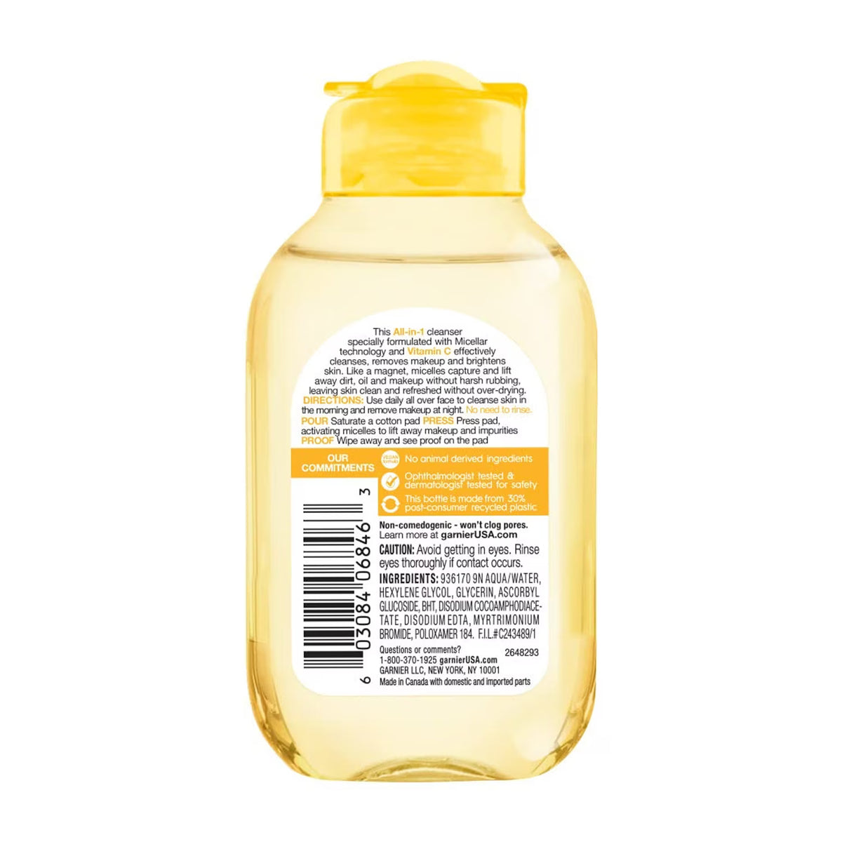 Garnier Micellar Cleansing Water Vitamin C - 3.4 oz - 24 Pack