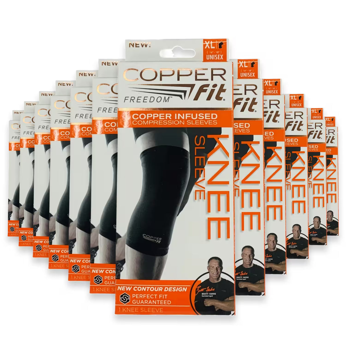 Copper Fit Compression Knee Sleeve – X-Large - 12 Pack