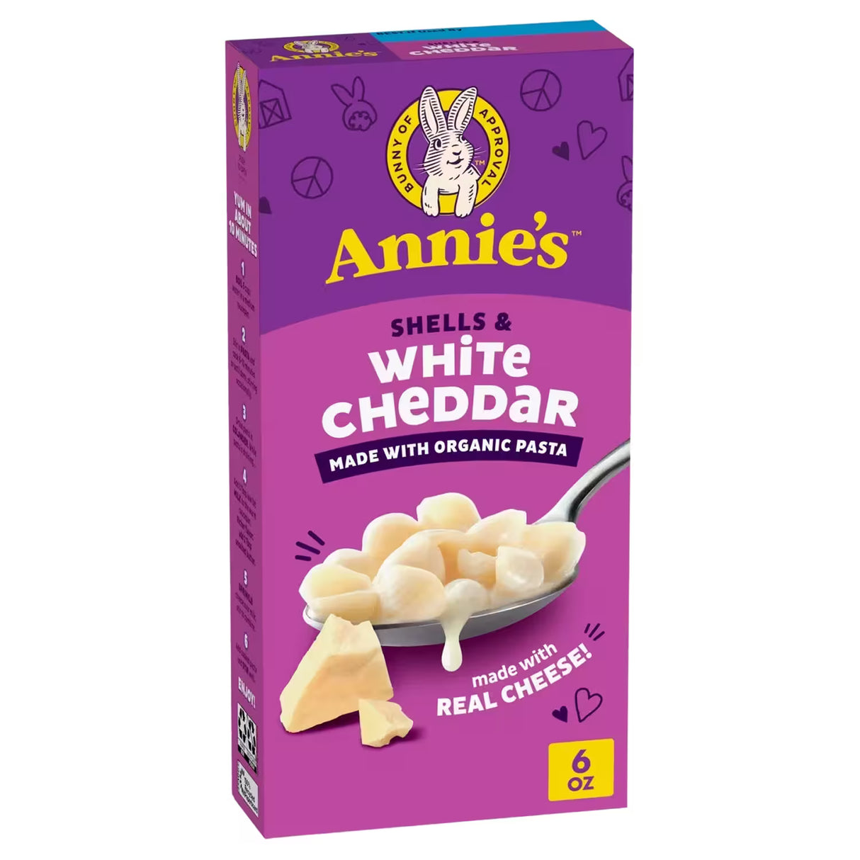 Annie’s Organic Shells & White Cheddar Macaroni & Cheese – 6 oz – 12 Pack
