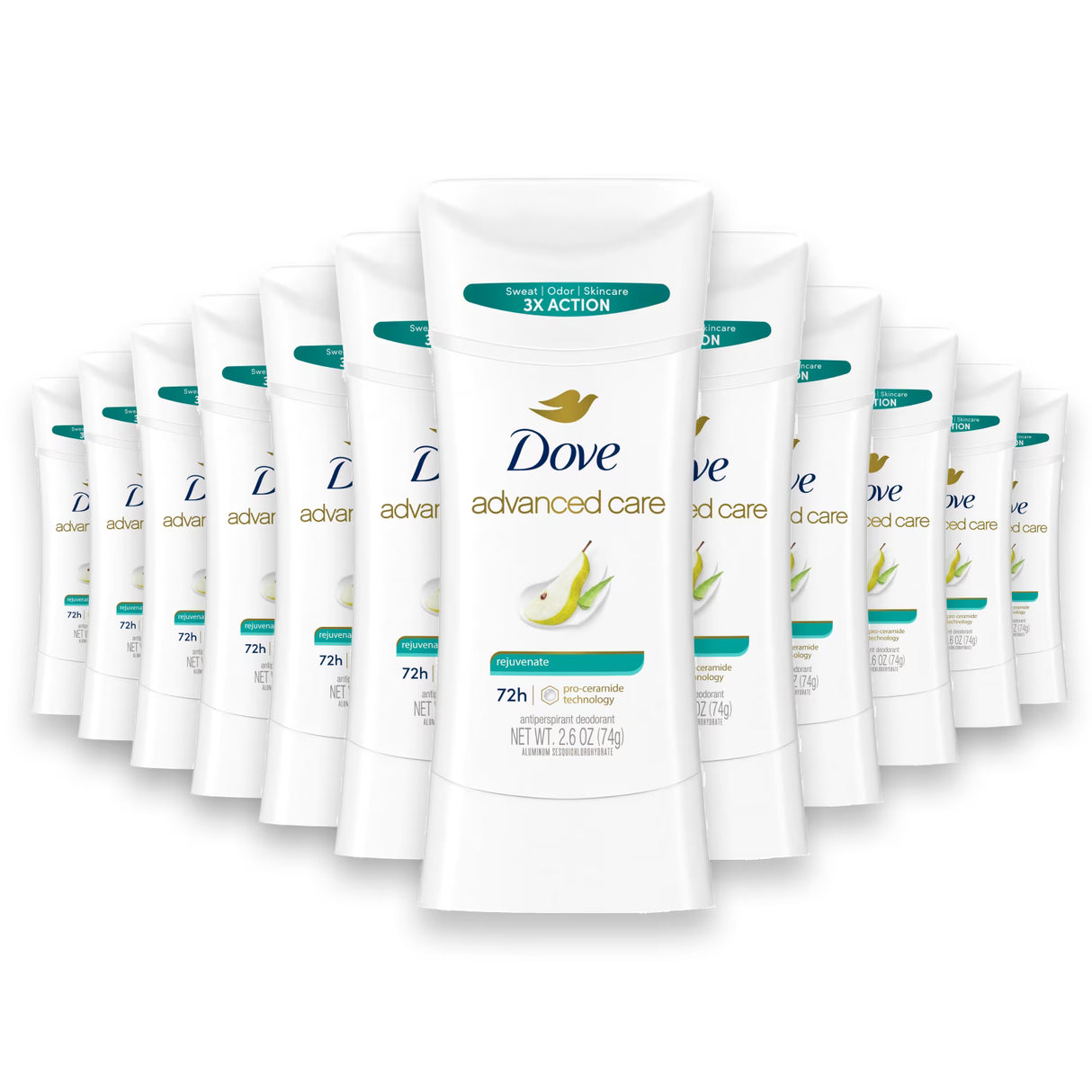 Dove Advanced Care Deodorant Stick Rejuvenate, 2.6 oz – 12 Pack