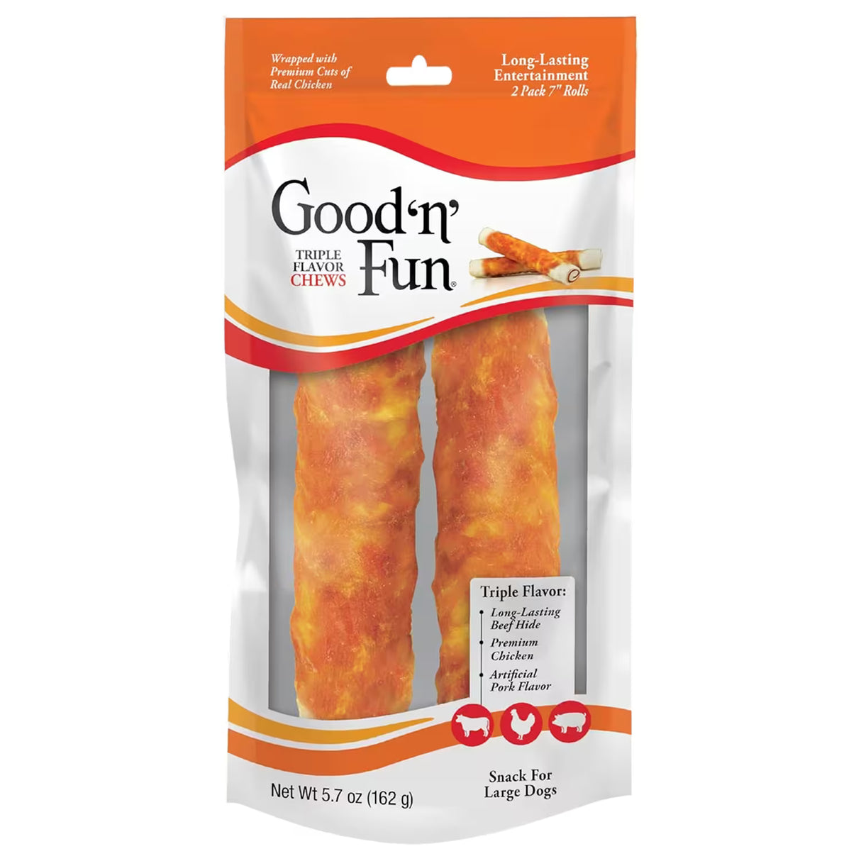 DreamBone Triple Flavor 7 Inch Bones 2 Ct – 5.7 oz – 30 Pack