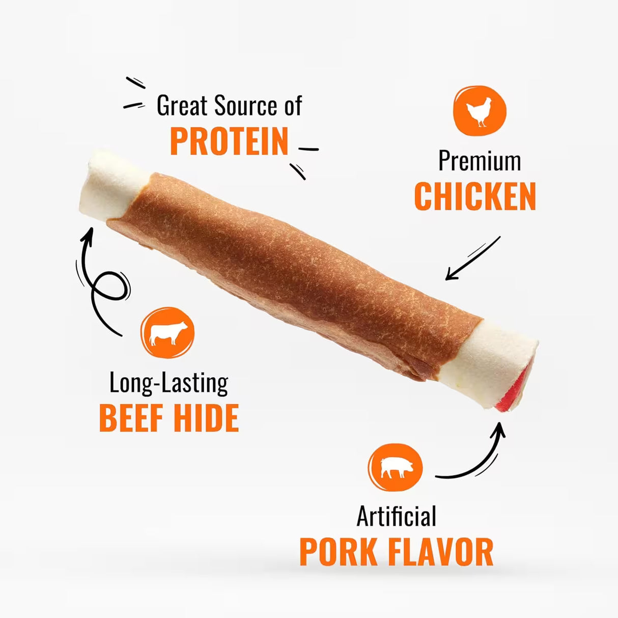 DreamBone Triple Flavor 7 Inch Bones 2 Ct – 5.7 oz – 30 Pack