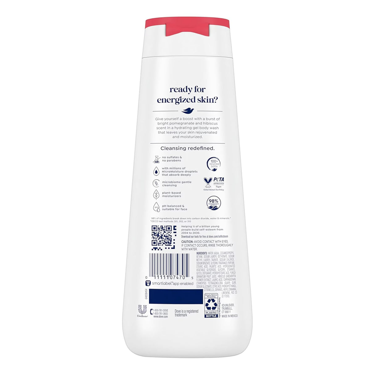 Dove Revive Pomegranate & Hibiscus Body Wash - 20 oz - 4 Pack