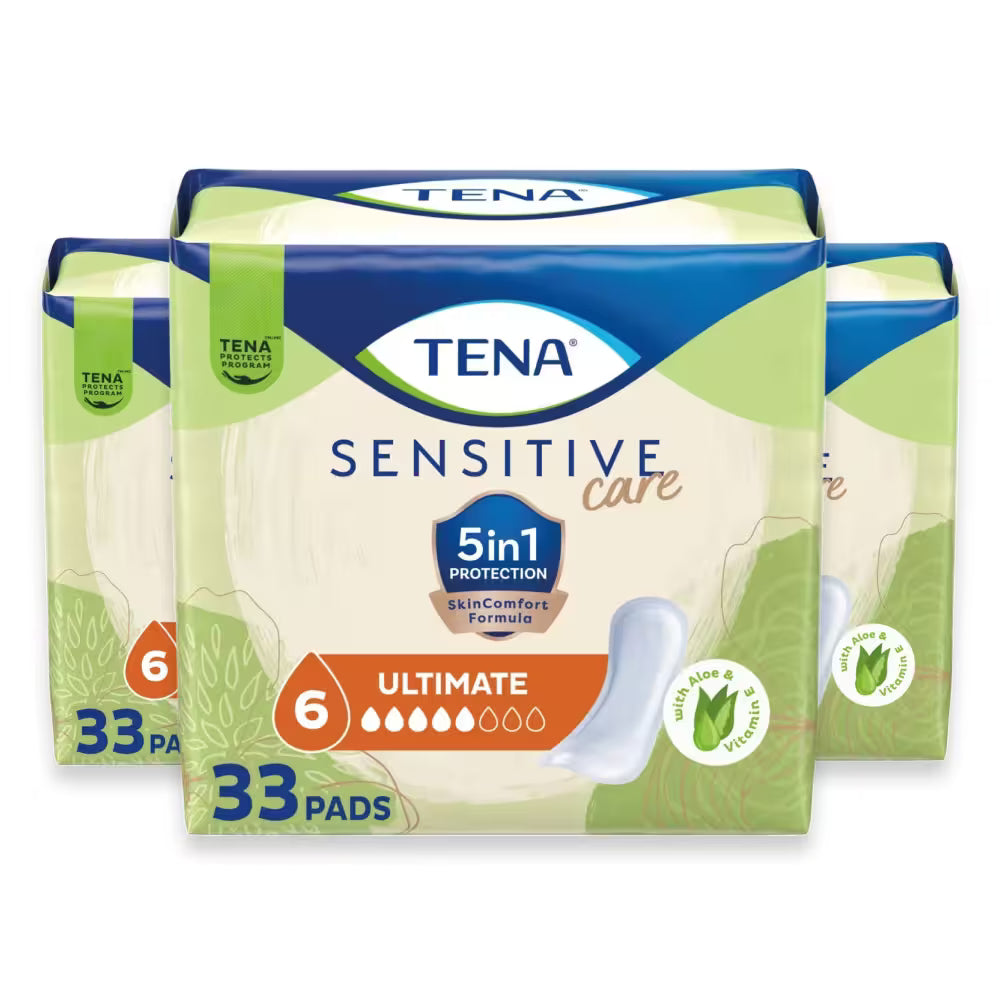 TENA Ultimate Regular Female Incontinence Pads – 33 Count – 3 Pack