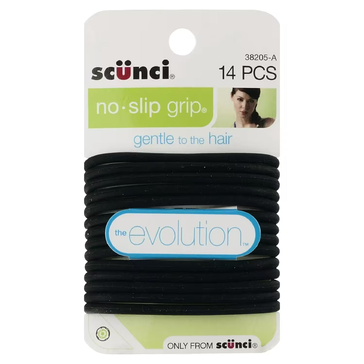 Scünci No-Slip Evolution Wide Band Hair Elastics – 14 Count – 48 Pack