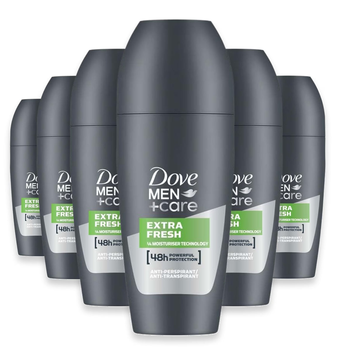 Dove Men Care Antiperspirant Deodorant Roll-On, Extra Fresh 50 ml – 6 Pack