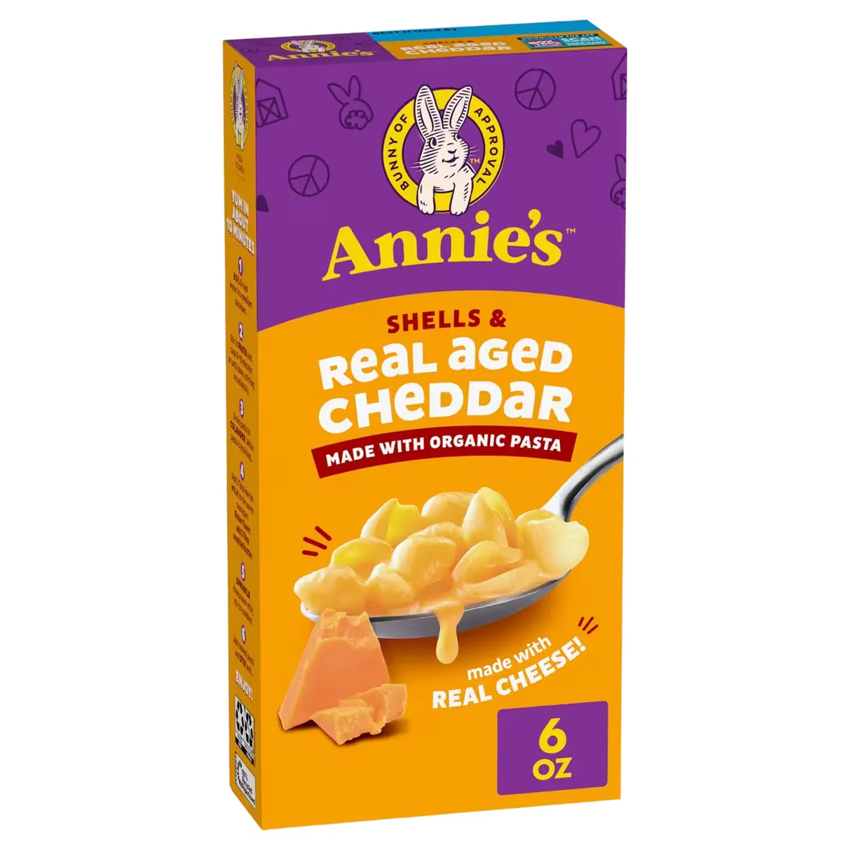 Annie’s Organic Shells & Cheddar Macaroni & Cheese – 6 oz – 12 Pack