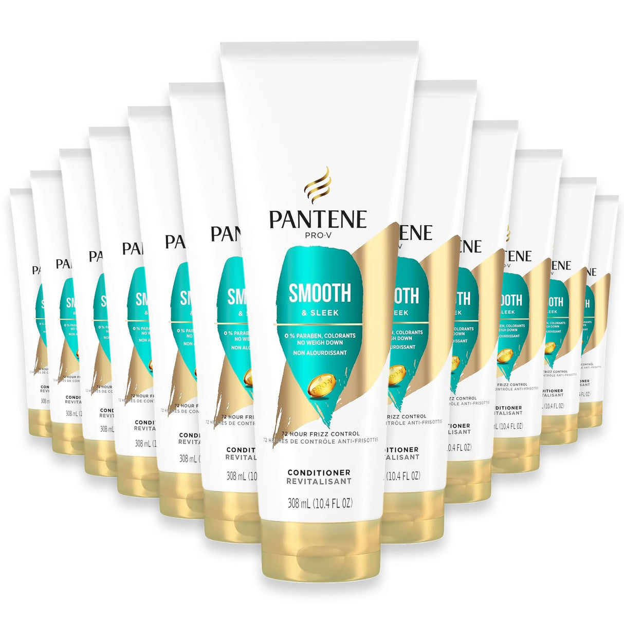 Pantene Pro-V Smooth & Sleek Conditioner - 10.4 oz - 12 Pack