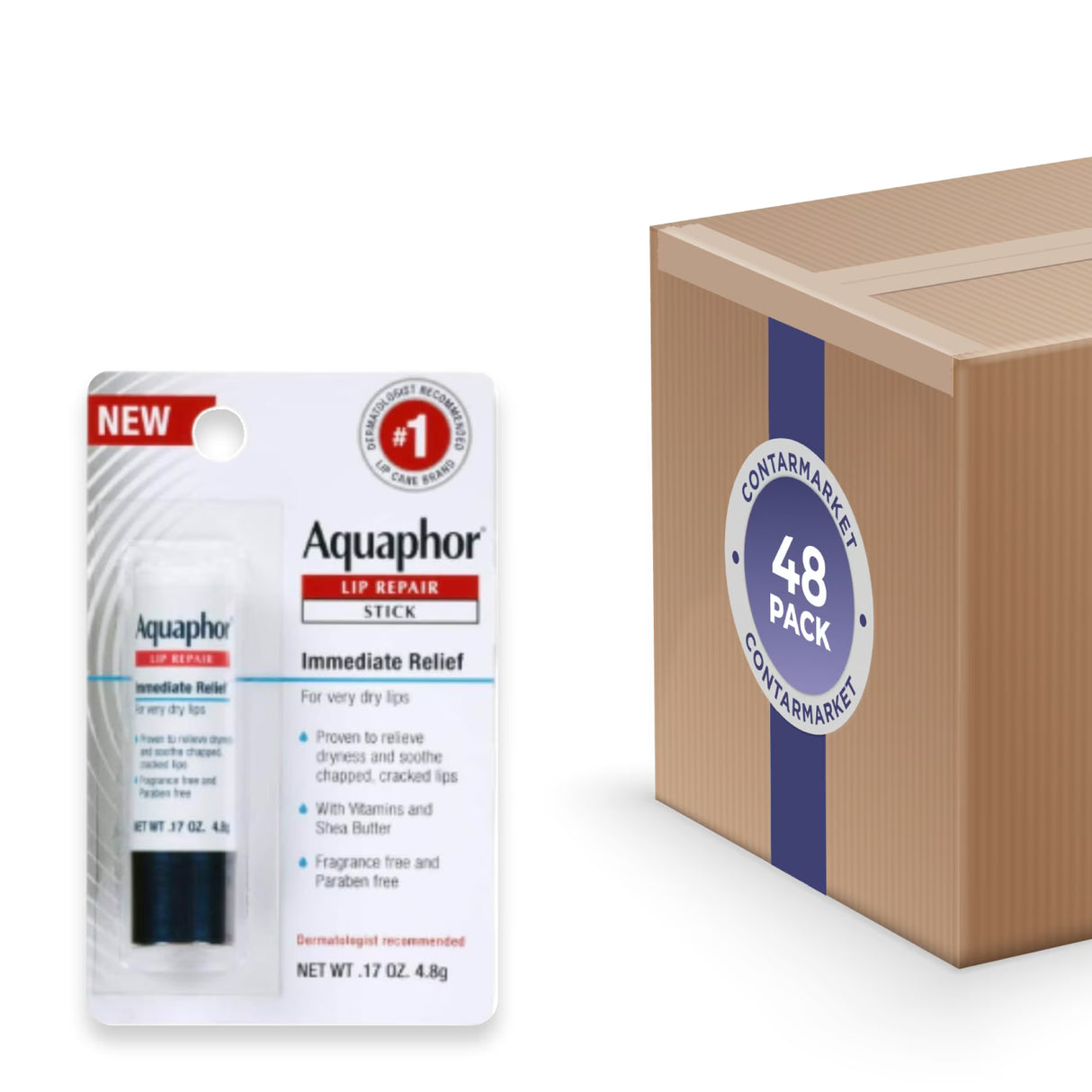 Aquaphor - Lip Repair Stick - 0.17 Oz - 48 Pack