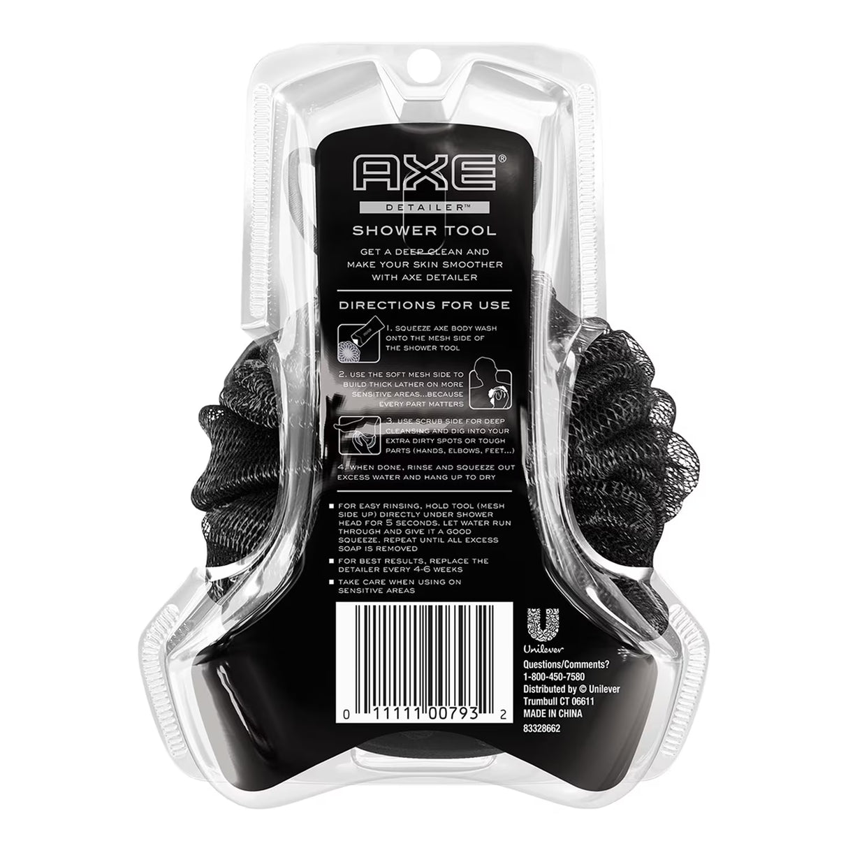 AXE Dual-Sided Men’s Shower Tool Bath Accessory - 3 Pack