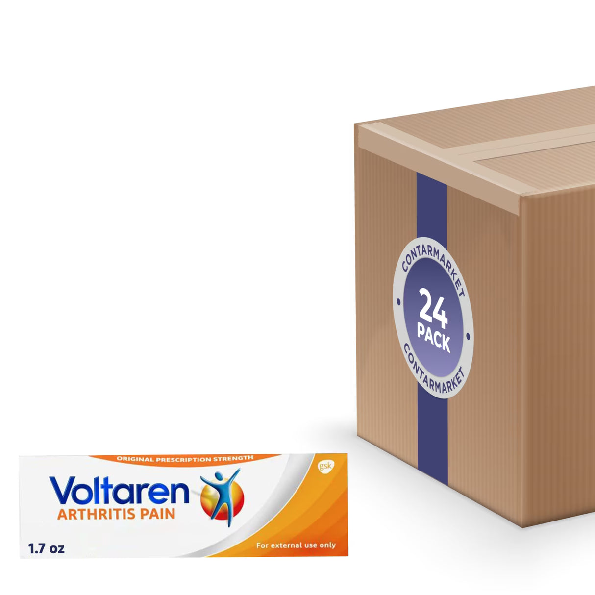 Voltaren Topical Gel 1 Percent Diclofenac Sodium 50 g Tube - 24 Pack