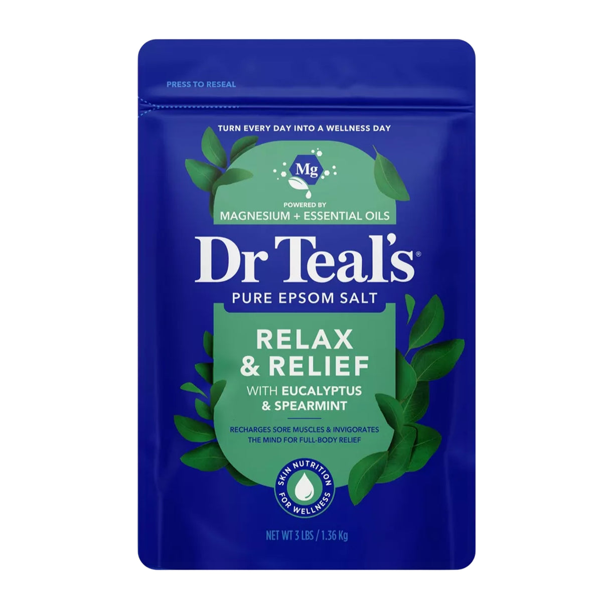 Dr Teal’s Eucalyptus & Spearmint Epsom Salt - 48oz - 4 Pack