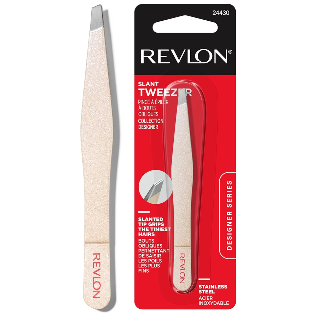 Revlon 4430 Designer Slanted Tweezers - 72 Pack