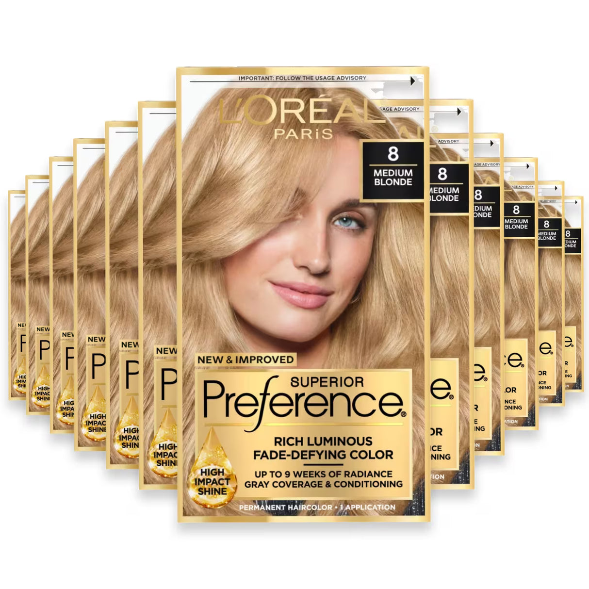 L’Oréal Superior Preference 8 Medium Blonde - 12 Pack