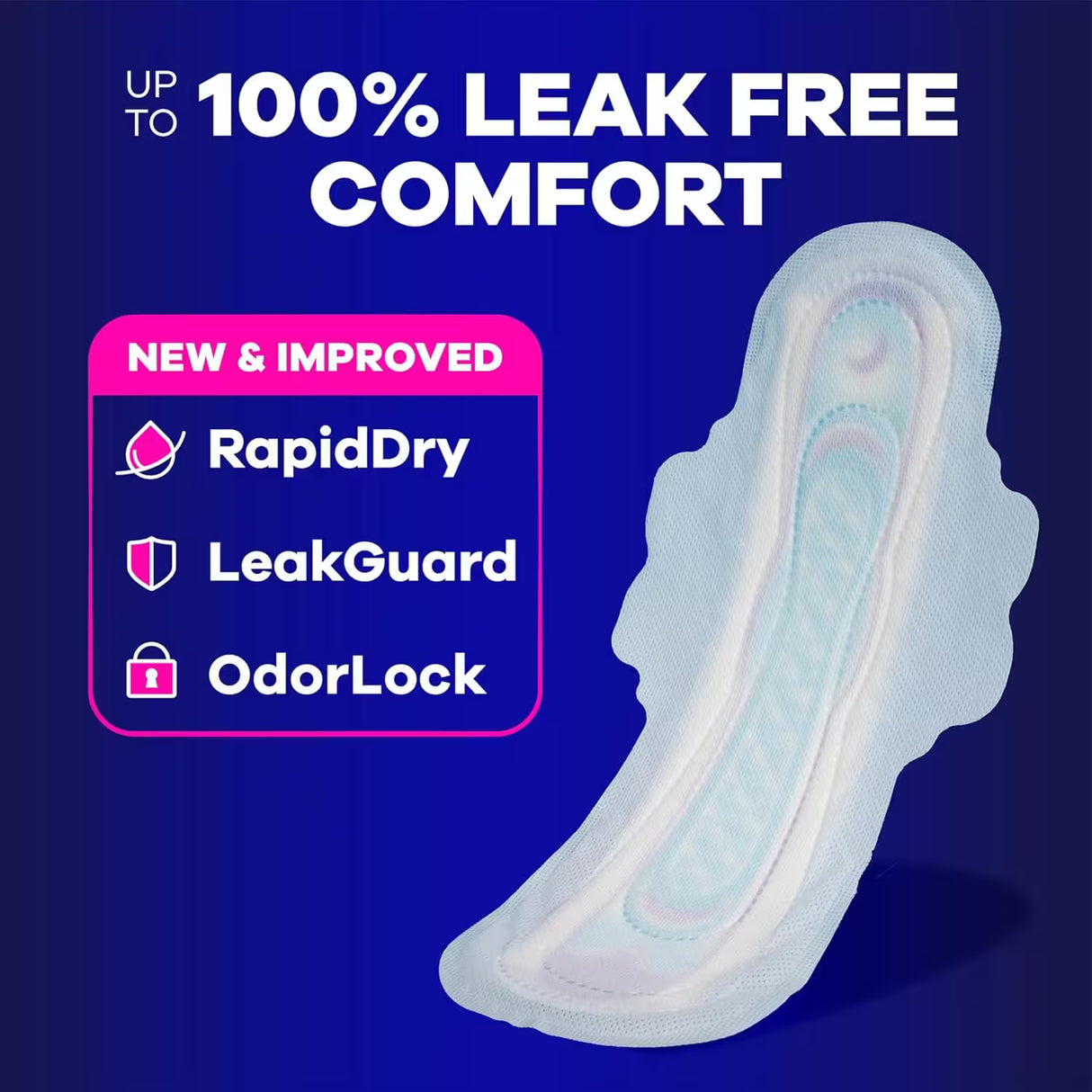 Always Ultra Thin Overnight Pads with Wings, Size 5 – 24 Ct – 3 Pack