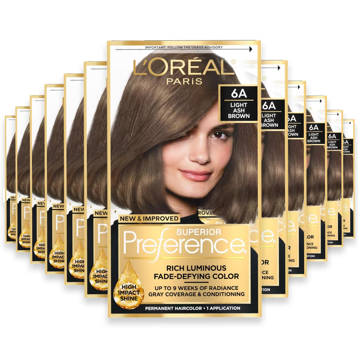 L’Oréal Superior Preference 6A Light Ash Brown - 12 Pack