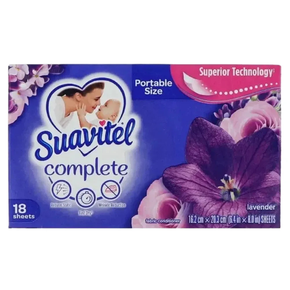 Suavitel - Fabric Sheet Lavander - 18 Sheets - 15 Pack