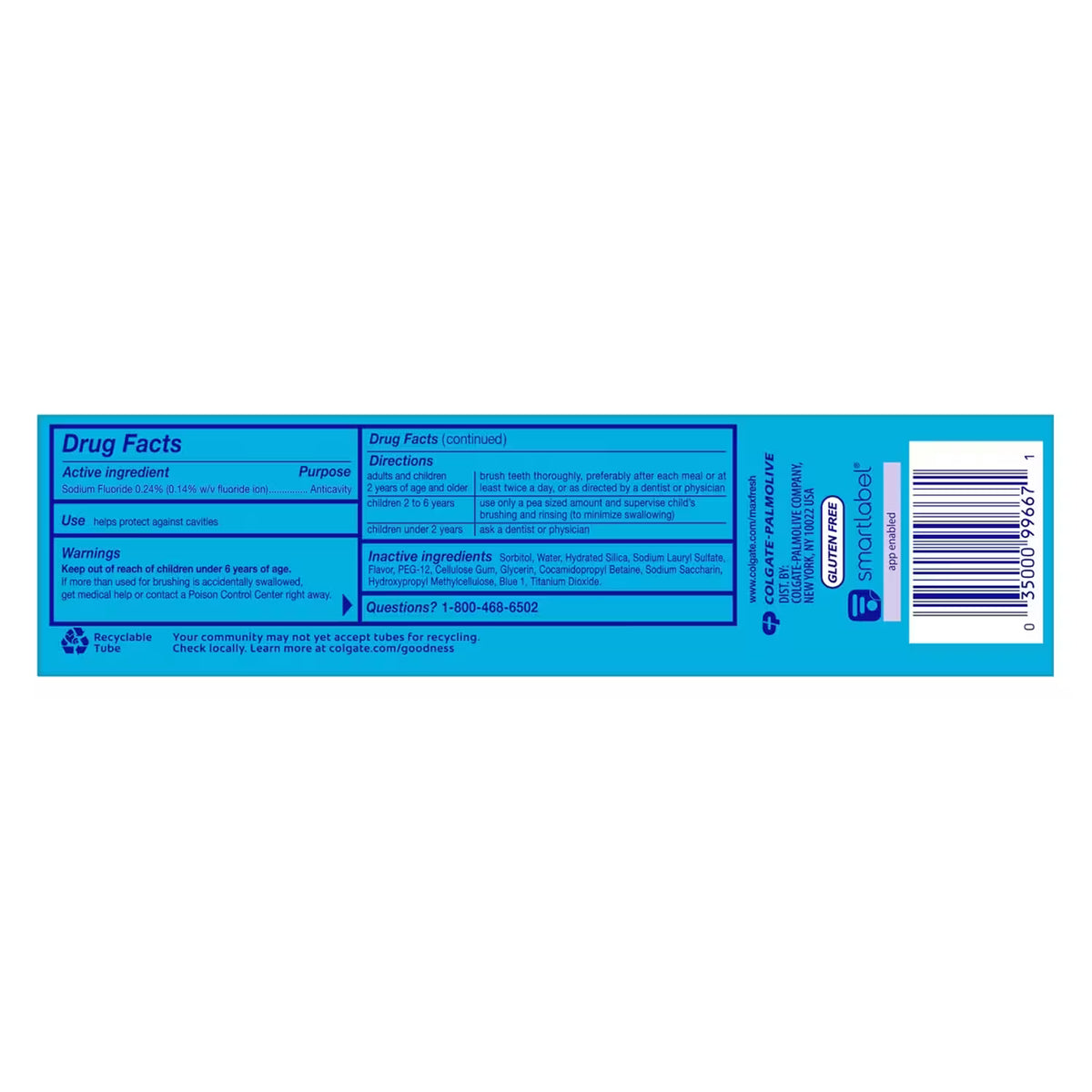 Colgate - Max Fresh with Whitening Breath Strips Cool Mint - 6.3 Oz - 24 Pack