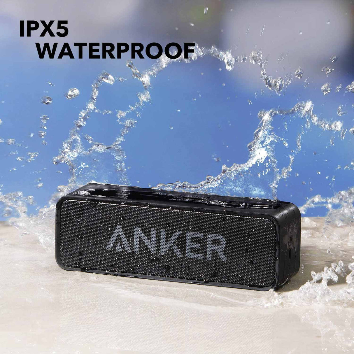 Anker SoundCore 2 - Portable Bluetooth Speaker with IPX7 Waterproof - 24 hour Playtime