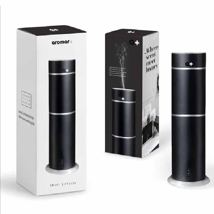 Aromar Plus - Cylinder Waterless Diffuser Black