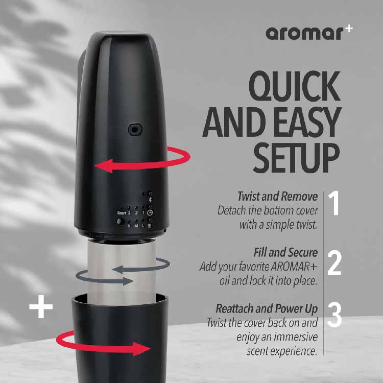 Aromar Plus - Plug In Waterless Diffuser Black