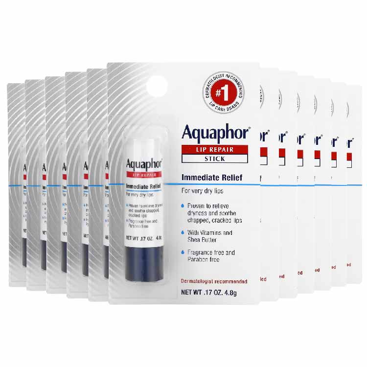 Aquaphor - Lip Repair Stick-Single Blister - 0.17 Oz - 12 Pack