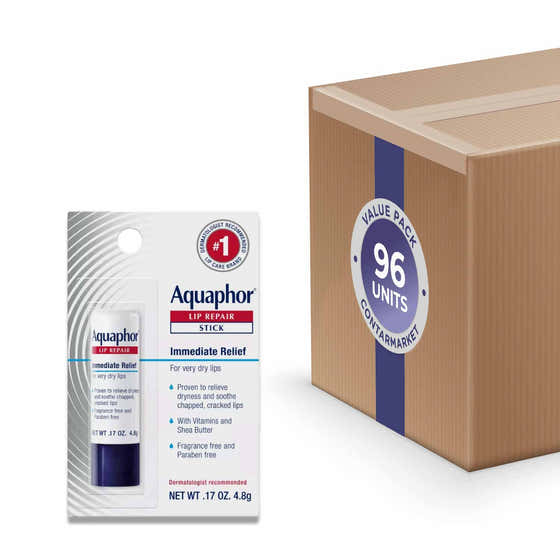 Aquaphor - Lip Repair Stick-Single Blister - 0.17 Oz - 96 Pack | Aquaphor - member5%