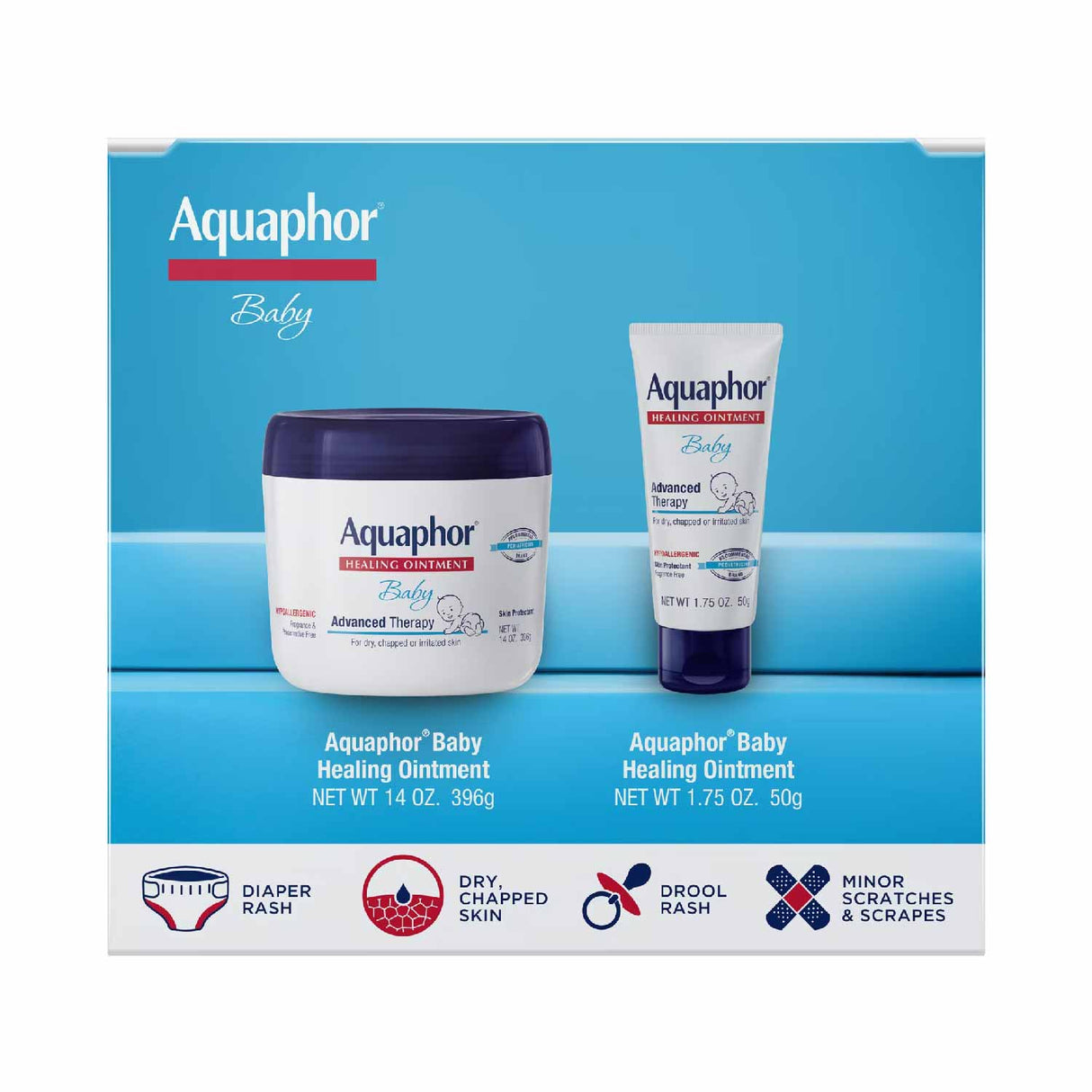 Aquaphor Advance Therapy Healing Baby Ointment - 15.75oz (14oz Jar + 1.75oz Tube)