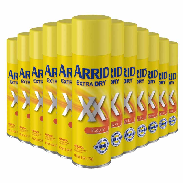Arrid XX Anti-Perspirant & Deodorant Spray, Regular -  6 oz - 12 Pack