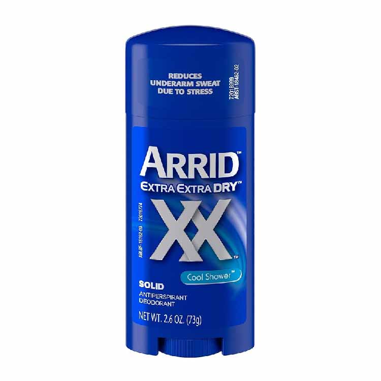 Arrid Extra Dry Solid  Antiperspirant Cool Shower 2.6 oz - 12 Pack