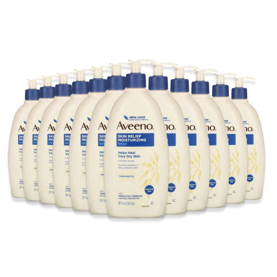 Aveeno Skin Relief Moisturizing Lotion 18oz - 12 Pack - Aveeno Skin Relief Lotion - 12 Pack Contarmarket | Aveeno - member5%